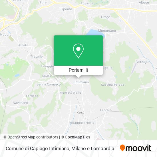 Mappa Comune di Capiago Intimiano
