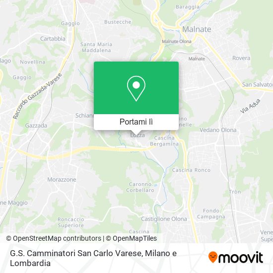 Mappa G.S. Camminatori San Carlo Varese