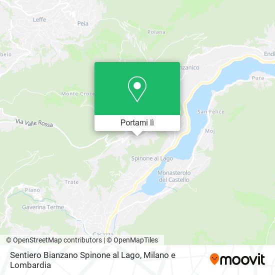 Mappa Sentiero Bianzano Spinone al Lago