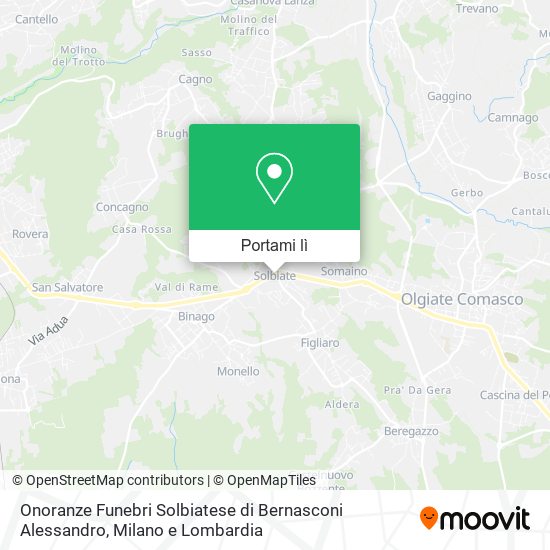 Mappa Onoranze Funebri Solbiatese di Bernasconi Alessandro