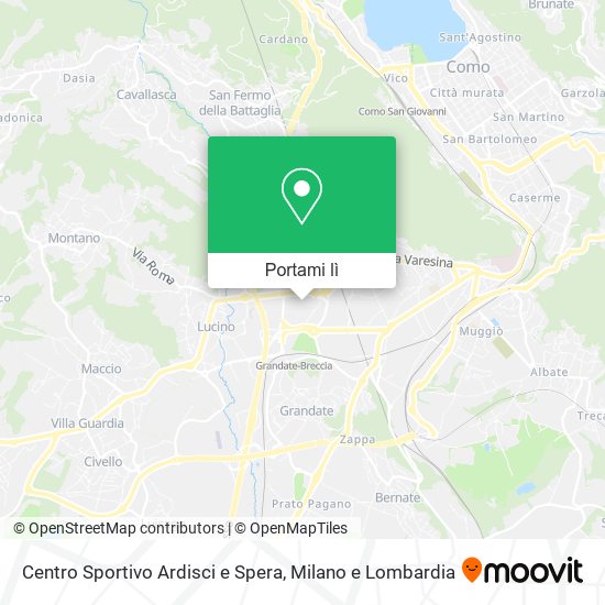 Mappa Centro Sportivo Ardisci e Spera