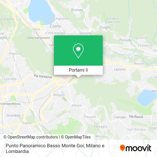 Mappa Punto Panoramico Basso Monte Goi