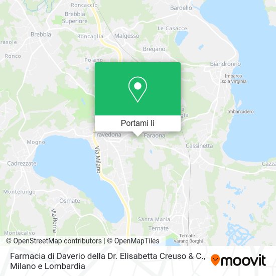 Mappa Farmacia di Daverio della Dr. Elisabetta Creuso & C.