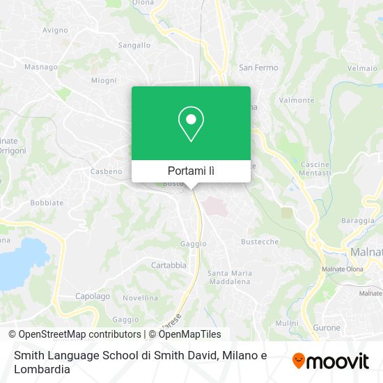 Mappa Smith Language School di Smith David