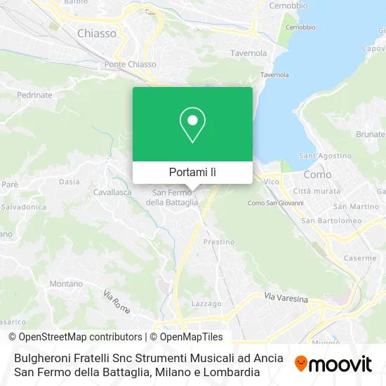 Mappa Bulgheroni Fratelli Snc Strumenti Musicali ad Ancia San Fermo della Battaglia