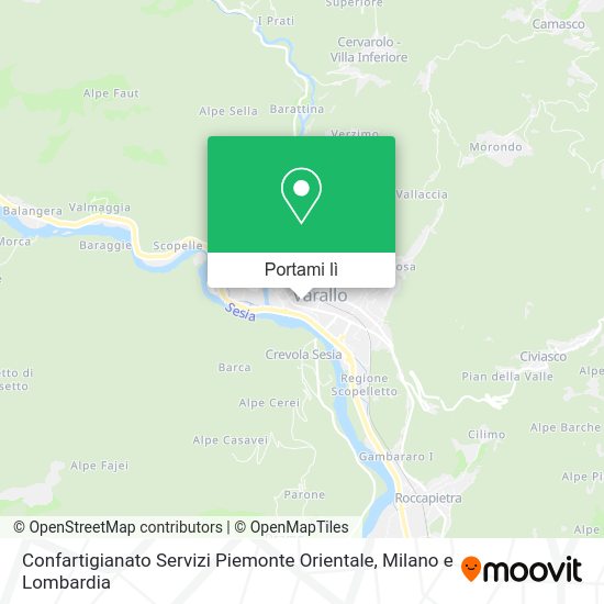 Mappa Confartigianato Servizi Piemonte Orientale