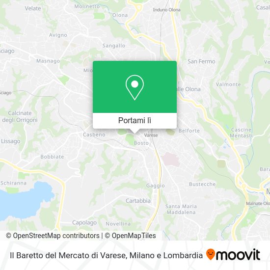 Mappa Il Baretto del Mercato di Varese
