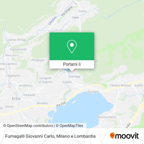 Mappa Fumagalli Giovanni Carlo