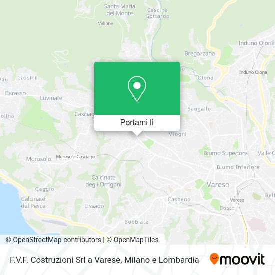 Mappa F.V.F. Costruzioni Srl a Varese
