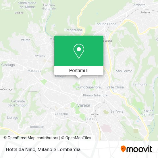 Mappa Hotel da Nino