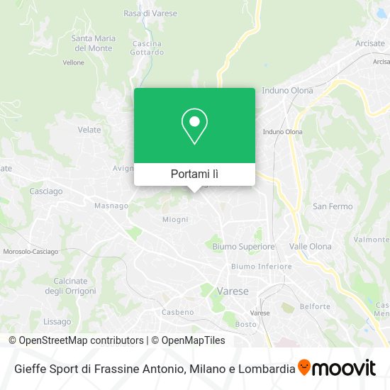 Mappa Gieffe Sport di Frassine Antonio