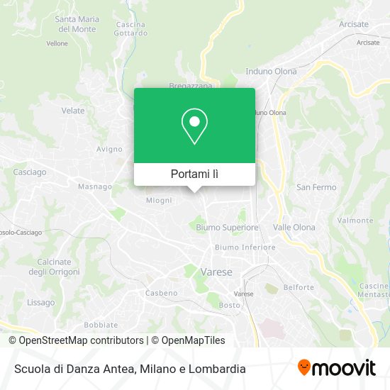 Mappa Scuola di Danza Antea