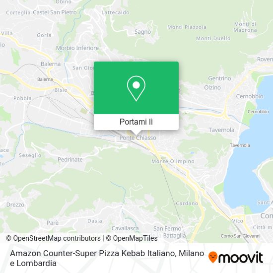 Mappa Amazon Counter-Super Pizza Kebab Italiano