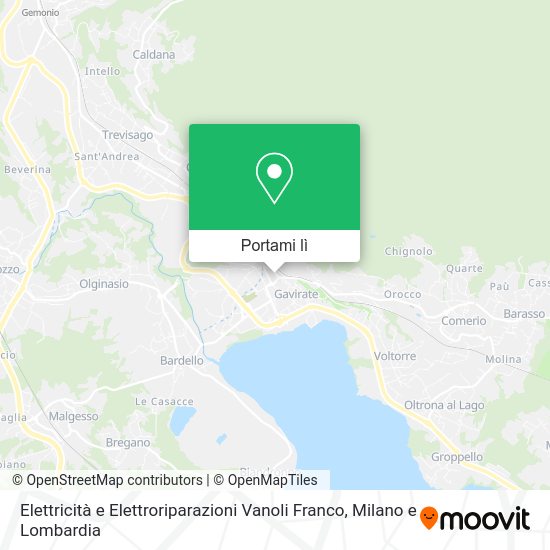 Mappa Elettricità e Elettroriparazioni Vanoli Franco