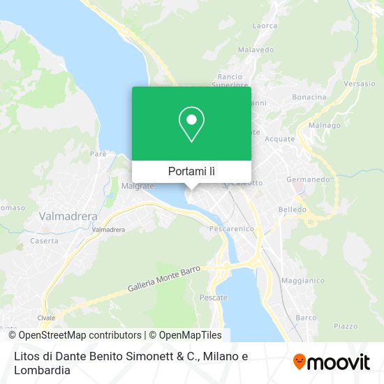 Mappa Litos di Dante Benito Simonett & C.