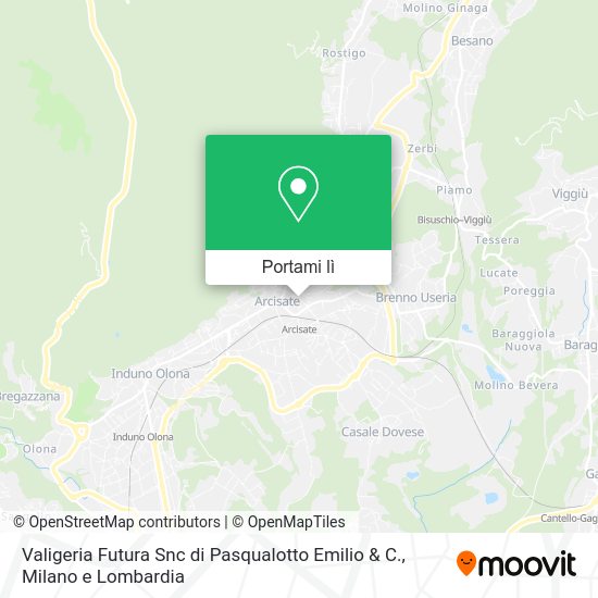 Mappa Valigeria Futura Snc di Pasqualotto Emilio & C.