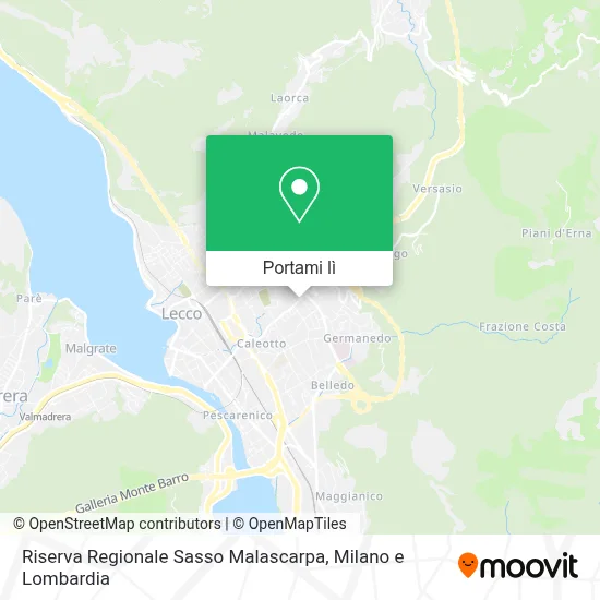 Mappa Riserva Regionale Sasso Malascarpa