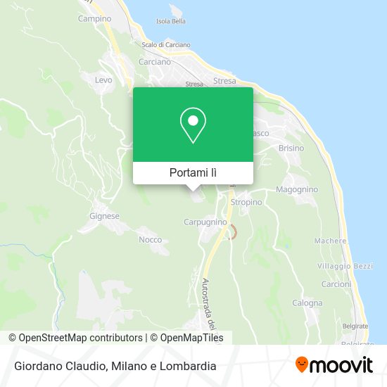 Mappa Giordano Claudio