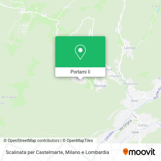 Mappa Scalinata per Castelmarte
