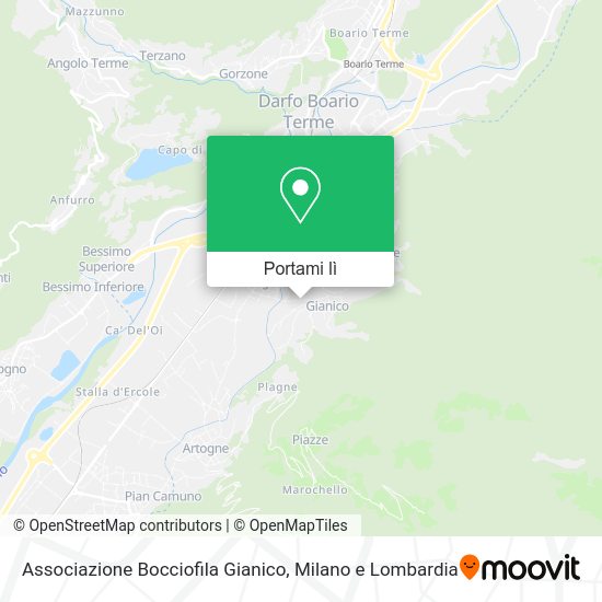 Mappa Associazione Bocciofila Gianico
