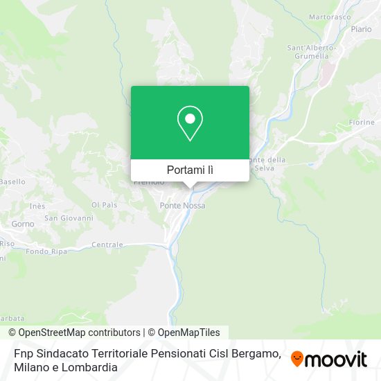 Mappa Fnp Sindacato Territoriale Pensionati Cisl Bergamo