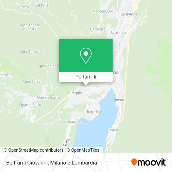 Mappa Beltrami Giovanni