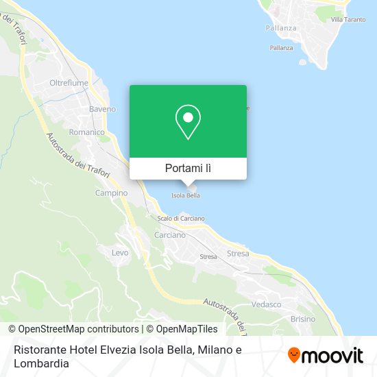 Mappa Ristorante Hotel Elvezia Isola Bella