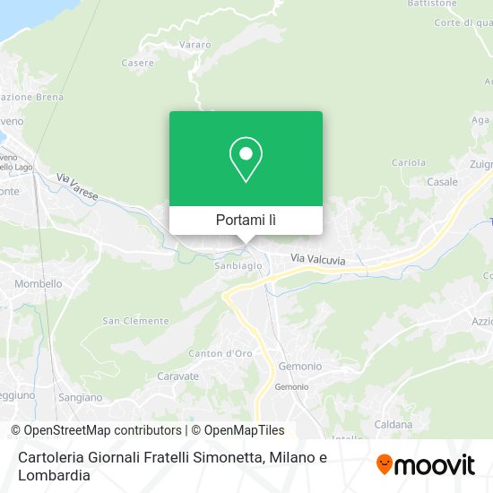 Mappa Cartoleria Giornali Fratelli Simonetta