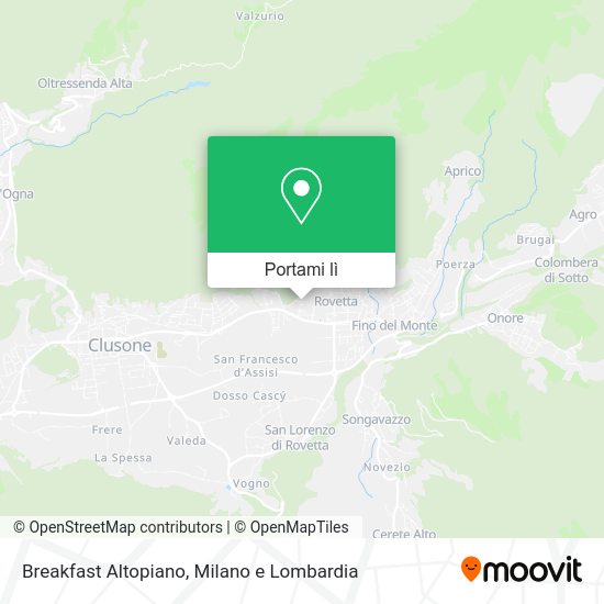 Mappa Breakfast Altopiano