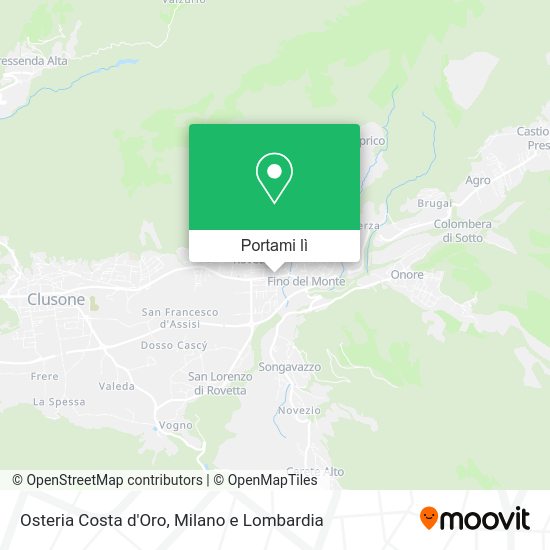 Mappa Osteria Costa d'Oro