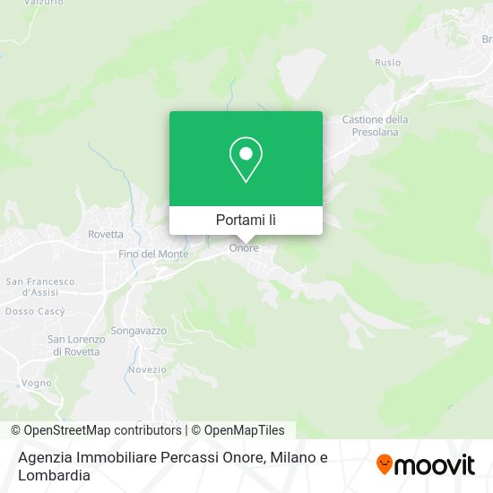 Mappa Agenzia Immobiliare Percassi Onore