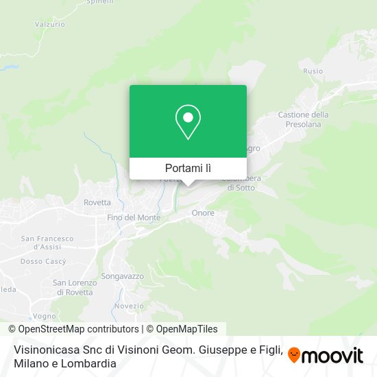 Mappa Visinonicasa Snc di Visinoni Geom. Giuseppe e Figli