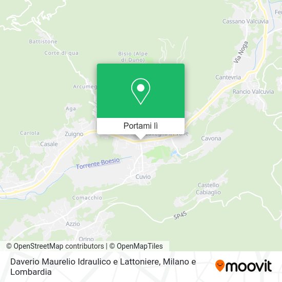 Mappa Daverio Maurelio Idraulico e Lattoniere