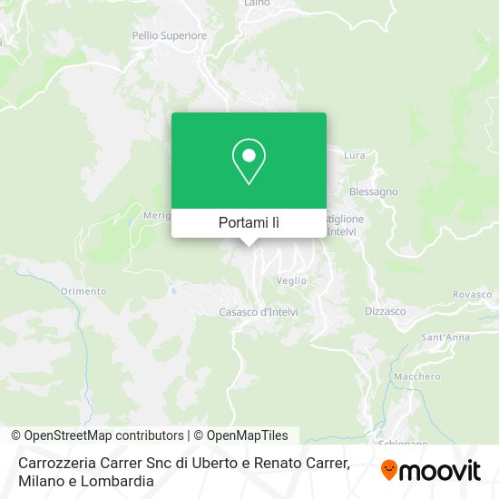 Mappa Carrozzeria Carrer Snc di Uberto e Renato Carrer