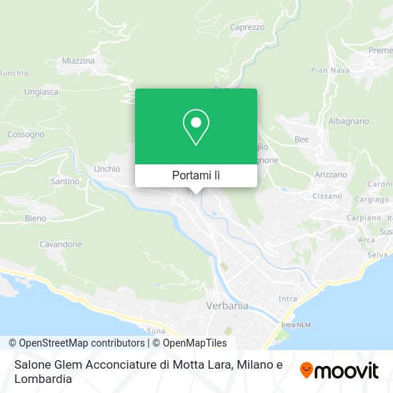 Mappa Salone Glem Acconciature di Motta Lara