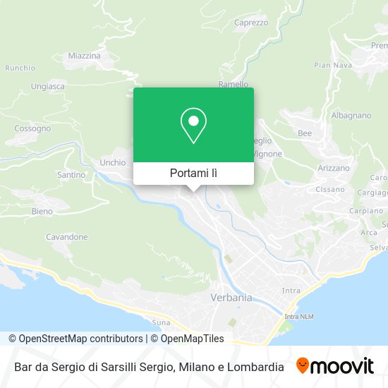 Mappa Bar da Sergio di Sarsilli Sergio