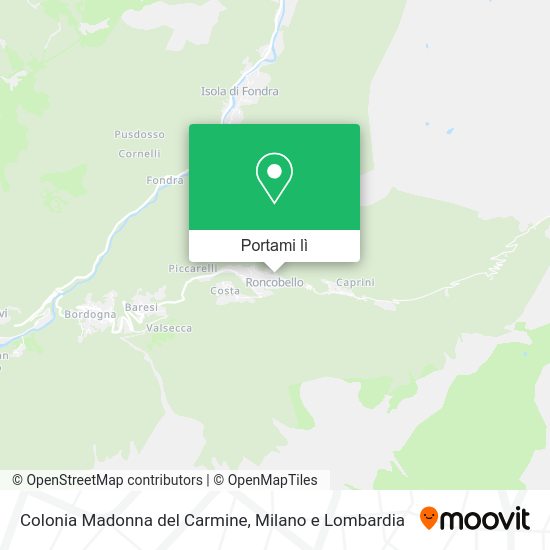 Mappa Colonia Madonna del Carmine