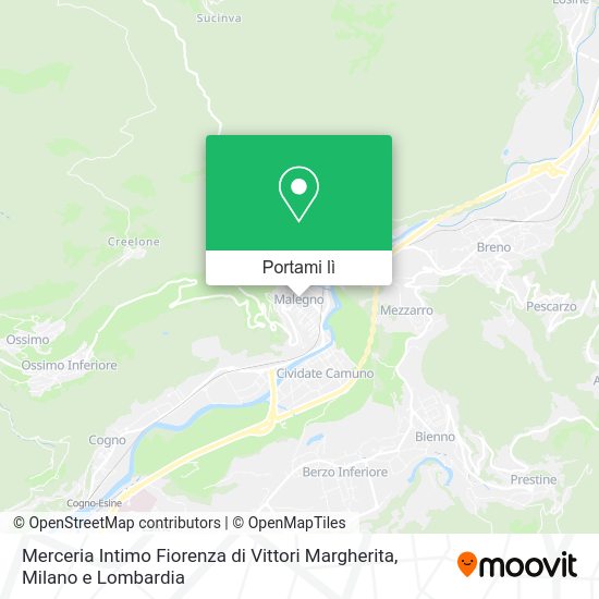 Mappa Merceria Intimo Fiorenza di Vittori Margherita