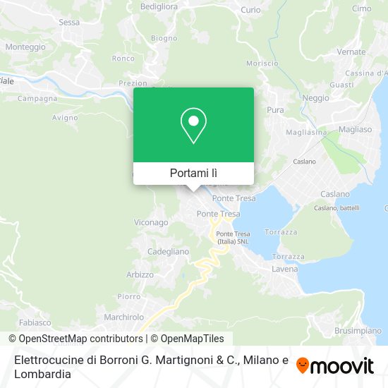 Mappa Elettrocucine di Borroni G. Martignoni & C.