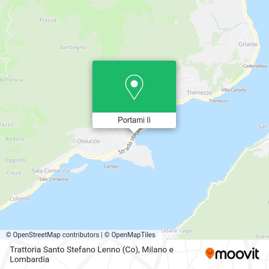 Mappa Trattoria Santo Stefano Lenno (Co)