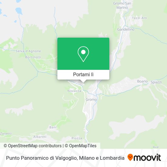 Mappa Punto Panoramico di Valgoglio