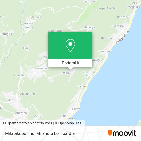 Mappa Milabikepollino