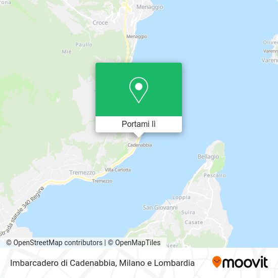 Mappa Imbarcadero di Cadenabbia