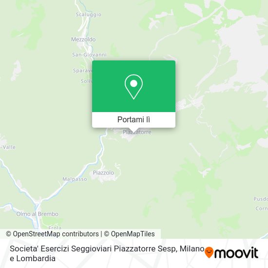 Mappa Societa' Esercizi Seggioviari Piazzatorre Sesp