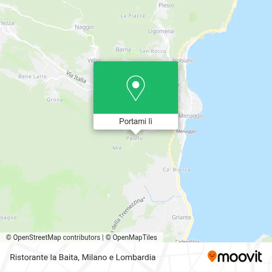 Mappa Ristorante la Baita