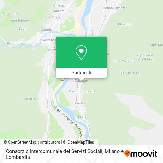 Mappa Consorzio Intercomunale dei Servizi Sociali
