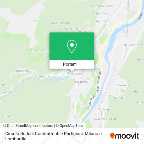Mappa Circolo Reduci Combattenti e Partigiani