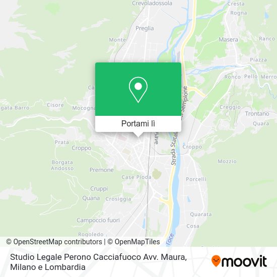 Mappa Studio Legale Perono Cacciafuoco Avv. Maura