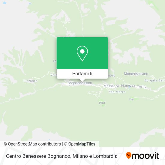 Mappa Centro Benessere Bognanco