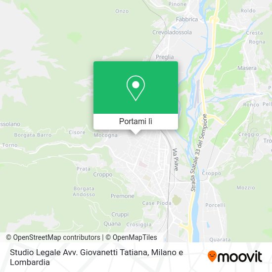 Mappa Studio Legale Avv. Giovanetti Tatiana